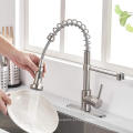 Cupc Solid Brass Manusente única Spring Pull Down Torneira de cozinha